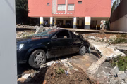 Destruição provocada pela chuva na região de Pinheiros, na zona oeste de SP