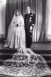 Foto do casamento de Elizabeth II e Philip 