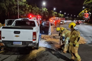 Colisão frontal ocorreu perto do viaduto da EPGU e deixou um dos motoristas em estado grave