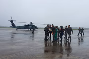 Militares da Força Aérea Brasileira (FAB) completam terceiro dia de trabalho de resgate após enchentes na região de Santa Maria (RS)
