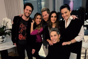 Guillermo Rosas com Anahí, Maite Perroni, Christopher Uckerman, Dulce Maria e Christian Chavez