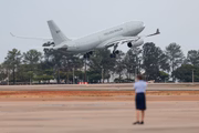 A aeronave KC-30, de prefixo FAB-2902, decolou da Base Aérea, em Brasília