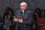 Lula em lançamento de livro na PUC de São Paulo