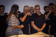 Bebeto, emocionado, foi um dos muitos ex-jogadores a marcar presença