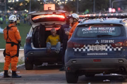 Os manifestantes entraram em confronto com a polícia 