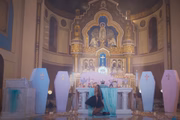 Controvérsia ficou por conta do local usado: uma igreja, a Anunciação da Bem-Aventurada Virgem Maria, no Brooklyn, em Nova York (EUA)