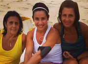 Scheila Carvalho com a mãe, Eunice, e a irmã, Sandra