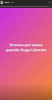 Eliana também pediu orações 