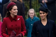 Kate é casada com o príncipe William, enquanto Meghan com Harry