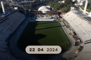 Gramado do Pacaembu em abril de 2024 