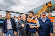 Lula e Eduardo Leite no RS