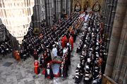 Uma visão geral dentro da Abadia de Westminster