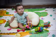 Bebê nasceu em abril deste ano