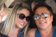 Leonardo e a esposa Poliana Rocha