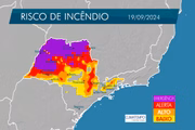 Risco de incêndio no estado de SP em 19/9