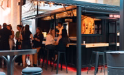 A iniciativa do container funcionou recentemente no jardim do restaurante Loca Como Tu Madre