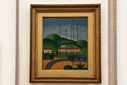 Palmeiras (1925), de Tarsila do Amaral. Obra exposta na Pinacoteca de São Paulo.