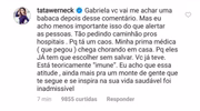 Tata Werneck dá bronca em Pugliesi
