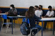 Retorno das aulas na Escola Estadual Professor Milton da Silva Rodrigues, no bairro Freguesia do Ó (SP), em novembro de 2020