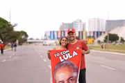 Flaviana Figueira Alex Aguiar vieram de Belo Horizonte- MG para acompanhar o evento de posse do presidente Lula