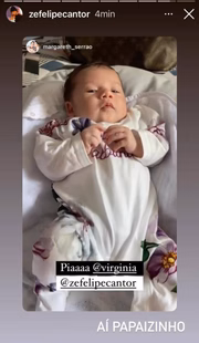 Maria Alice é a primeira filha de Virginia