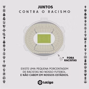 La Liga fez campanha de conscientização contra o racismo