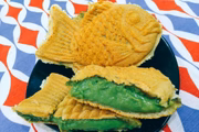 A Umami Deli serve, diariamente, os tradicionais Taiyaki: são panquecas em formato de peixe com recheios variados. Às sextas e aos sábados, saem do balcão os peixinhos recheados de creme de matchá (R$ 8)