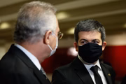 Senadores Renan Calheiros e Randolfe Rodrigues