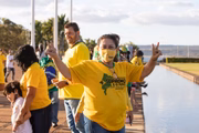 Chegada de apoiadores do Maranhão ao Palácio da Alvorada