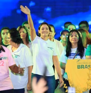 Rosi com Michelle em evento da campanha de Bolsonaro no Maranhão