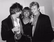 Keith Richards, Tina Turner e David Bowie em 1983 
