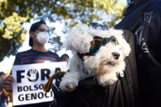 Manifestantes saíram em passeata pelas ruas do centro de Goiânia