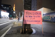 Alvo dos manifestantes foi o governador João Doria