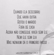 Após a separação, Walcyr Carrasco postou esta foto, que seria a história do casal