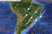 A mistura de fenômenos climáticos no território brasileiro ocorre devido a influências sobre a Zona de Convergência do Atlântico (ZCAS), que é um corredor de umidade que se estende por algumas regiões do Norte, Sudeste e Nordeste