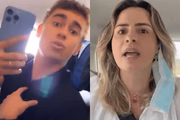 Prints de vídeos de Nikolas Ferreiras e Ana Paula Renault 