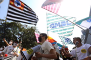 Manifestantes protestam contra Bolsonaro na Avenida Paulista