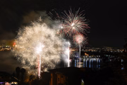 Fogos de artificio no Lago Paranoá
