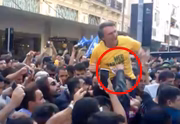 Bolsonaro quando sofreu o atentado, em 2018