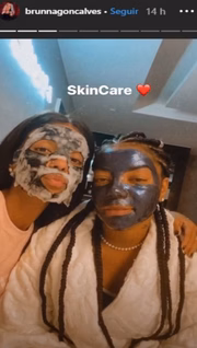Olha só como Ludmilla e Brunna estão aproveitando a quarentena 