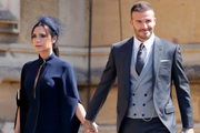 Victoria e David Beckham no casamento de Meghan e Harry
