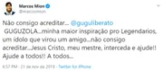 Marcos Mion se mostrou incrédulo pelo Twitter