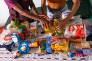 A primeira ceia foi celebrada graças a doação de duas cestas básicas 
