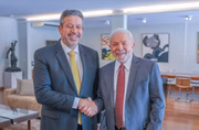 Presidente da Câmara, Arthur Lira, e o presidente eleito, Luiz Inácio Lula da Silva