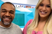 Renata Fan com Denilson