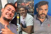 O traficante José Heliomar de Souza e os PRFs Diego Duarte e Raphael Angelo (em ordem, da esquerda para a direita)