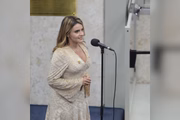 Vereadora de SP Amanda Vettorazzo (União Brasil), integrante do MBL