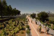 Simulação de uma futura área de ciclismo 