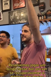E até jogou bingo para tentar pagar as cervejas