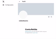 Perfil de Allan dos Santos apresenta ícones quando aberto no desktop